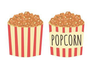 ポップコーン（キャラメル）　イラストセット