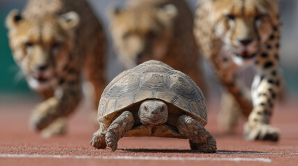 Tortoise awareness balancing competition with strategic focus