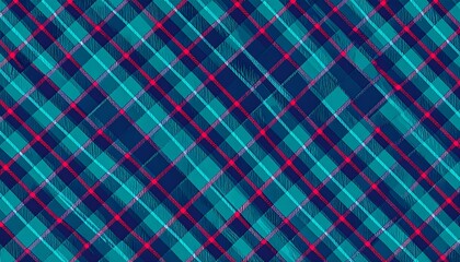 Diagonal Plaid Pattern Textile Design