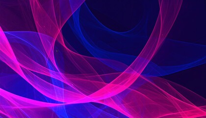 Neon Dreamscape: Intertwined Pink and Blue Abstract Light Trails