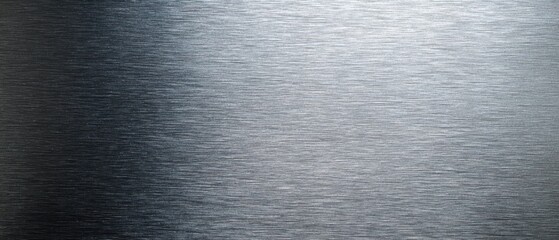 The Brushed Stainless Steel Texture Background with Subtle Gradient Lighting