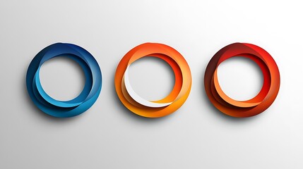 Fototapeta premium Abstract concentric circles in gradient colors