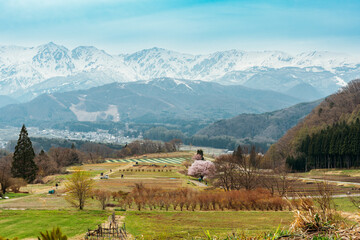 mountain landscape in Hakuba the alps