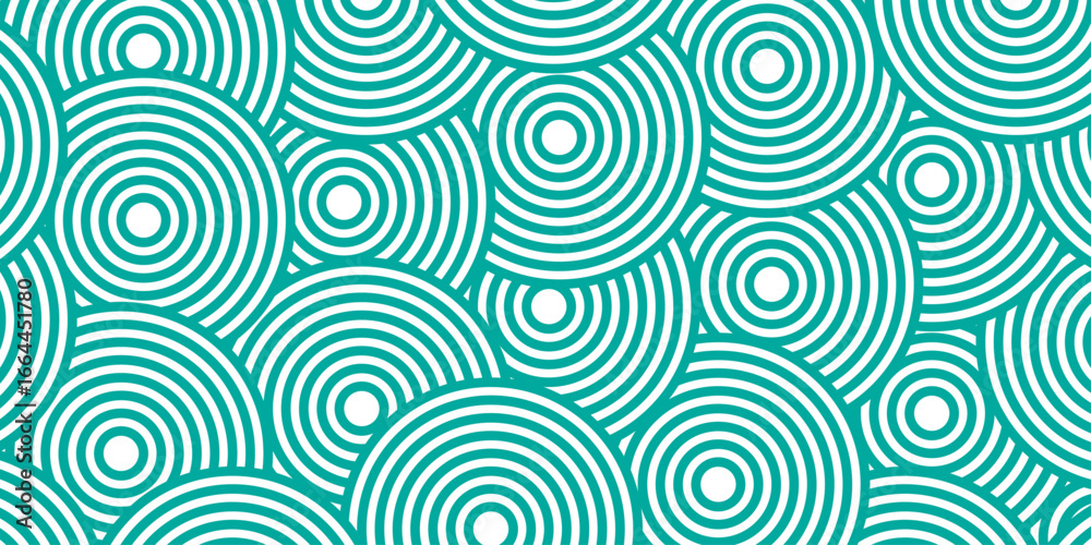 Wall mural abstract pattern with circles. seamless geometric swirl spiral pattern and abstract circle wave line
