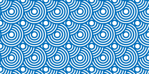 Fototapeta premium Abstract pattern with circles. Seamless geometric swirl spiral pattern and abstract circle wave lines. Ornament circle overlapping background. Colorful element line pattern. 