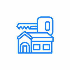 house key or real estate purchase sale rent icon sign vector