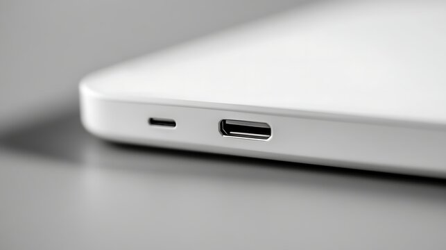 Sleek Device Port Showcasing Modern Minimalist Technological Design