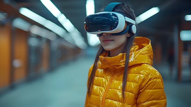 Athlete using virtual reality headset for advanced sports training