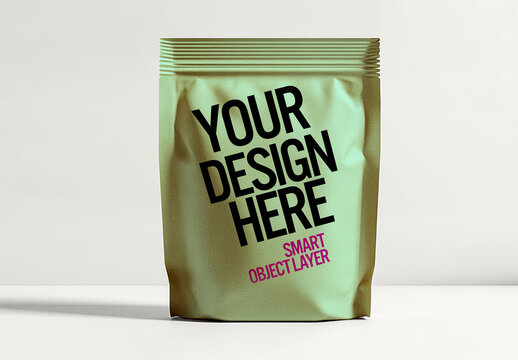 Mock up of a foil craft food bag