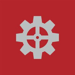 Fototapeta premium Gear icon in color for automation, machine, and industrial projects.