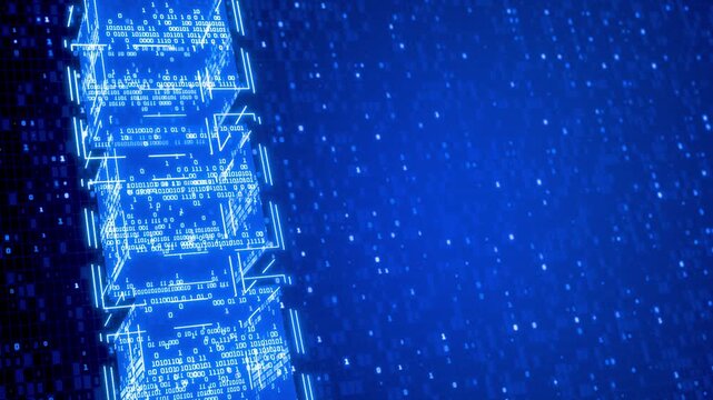 AI. Big data. Binary. Hacker. Chat AI. Quantum computer. ECH Protocol. Digital technology. Data storage. Artificial intelligence. Abstract technical background. Database. Encrypted Client Hello.