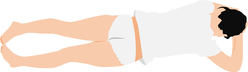 睡眠をとる女性のイラスト