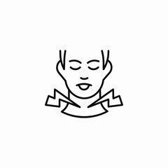 sore throat symptom icon sign vector