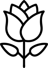 Obraz premium Simple tulip flower icon graphic