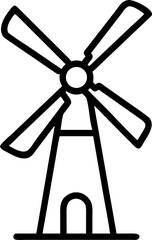 Stylized windmill with a leafy base design