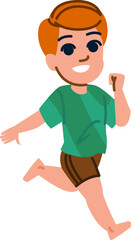 Happy child running barefoot, embracing freedom and joy