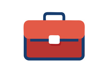  flat-design illustration of a red briefcase.