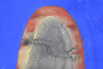 ABSTRACT BLUE CAVE HORIZONTAL NO.1