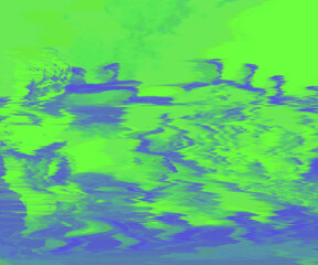 Vibrant Glitch Effect Blue and Green Abstract Background