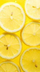Close-up of vibrant lemon slices