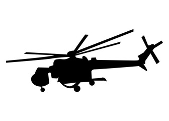 Silueta de helicóptero del servicio de extinción de incendios 