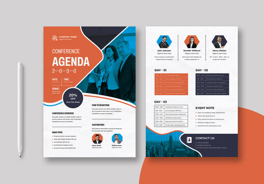 Conference Agenda Template Layout