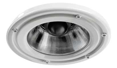 Isolated Spotlight Fixture with Reflector on Transparent Background