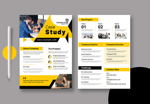 Strategic Business Case Study Template Layout
