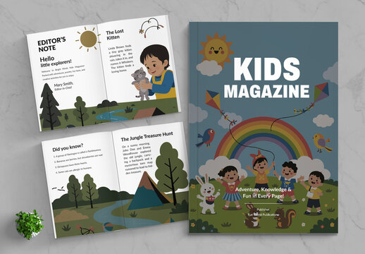 Kids Magazine Template Layout