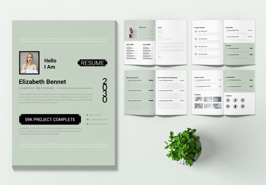 Resume Booklet Template Layout
