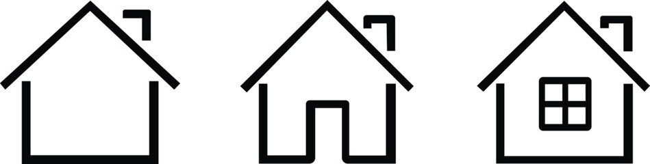 set of houses in line set of tools