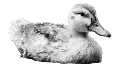 Detailed pencil drawing of a classic rubber duck on white background