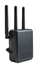 Wireless router setup tutorial home office video guide informative, isolated on transparent background, png