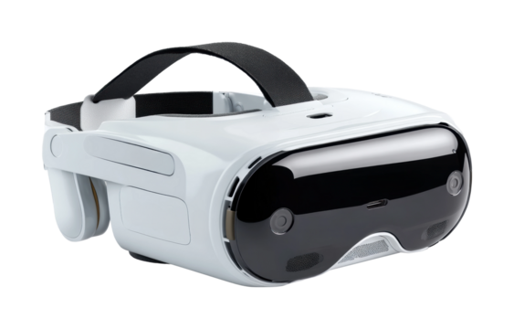 Exploring virtual reality headsets technology hub product showcase, isolated on transparent background, png