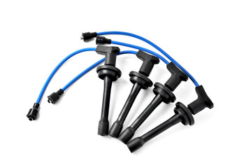 high voltage spark plug wires of car, car part for electrical system