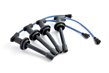 high voltage spark plug wires of car, car part for electrical system