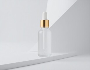 Realistic cosmetic pump bottle on white background. Great for skincare branding, beauty product catalog, and cosmetic packaging presentation.