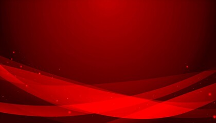 Abstract red background with flowing lines and subtle sparkle