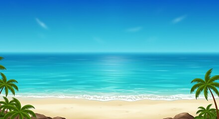 Tropical Paradise: Vibrant Beachscape Render