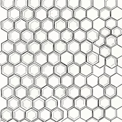 Seamless Pattern, Abstract honeycomb pattern design featuring interconnected geometric shapes and lines Stock royalty free