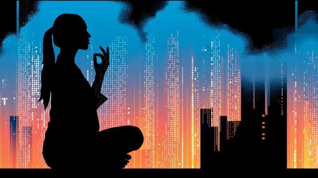 Meditation in a Digital World: Finding Peace in a Futuristic City