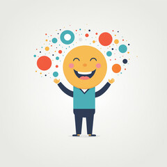 幸せで満たされる喜びのキャラクター