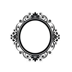 vintage frame with floral ornament
