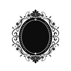 vintage frame with floral ornament