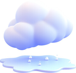 A cloud is drizzling lightly