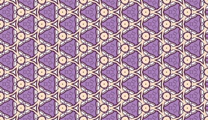 Whimsical Lilac Playful Ornaments geometric seamless pattern