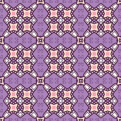 Whimsical Lilac Playful Ornaments geometric seamless pattern