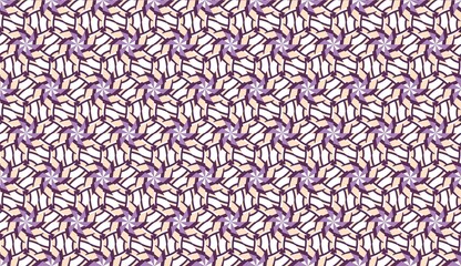 Whimsical Lilac Playful Ornaments geometric seamless pattern