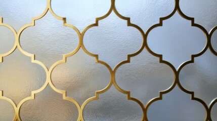 Elegant geometric metal wall pattern with modern decorative design reflective gold and silver finishes stylish textured surface for luxury interior decor