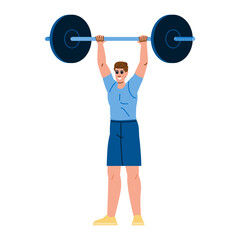 Obraz premium Determined male athlete lifting weights during cross training workout